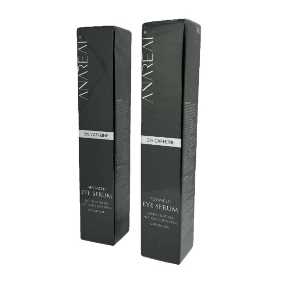 2 Anareal 5% Caffeine Advanced Eye Serum Anti Aging/De-Puff Eye Treatment 12/27.